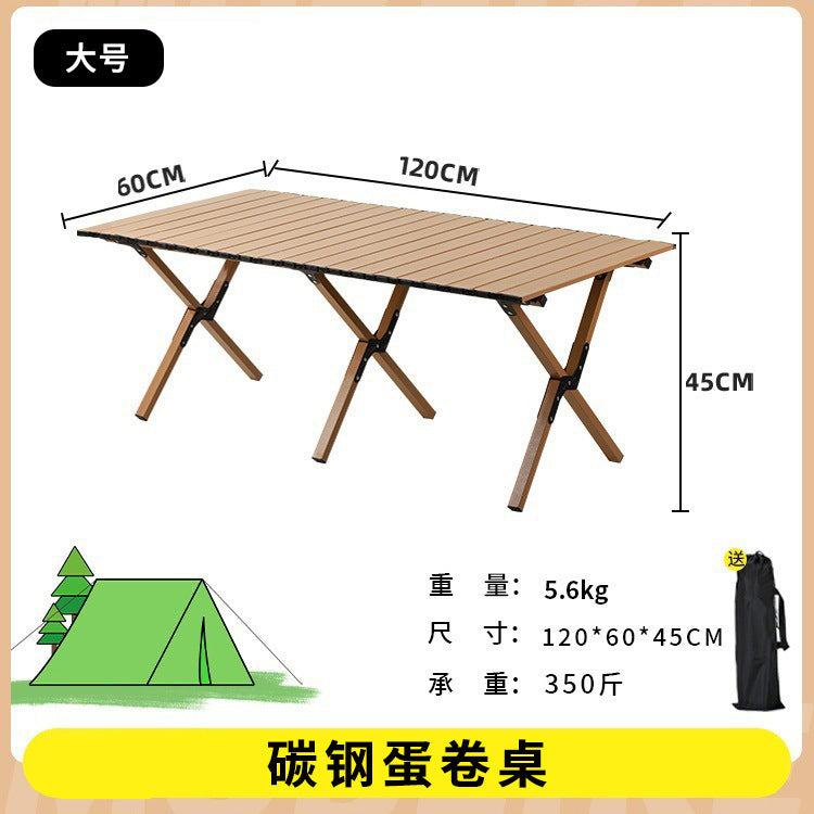 Outdoor foldable table and chair set, collapsible camping chair, portable picnic chair, ultralight meter fishing beach chair