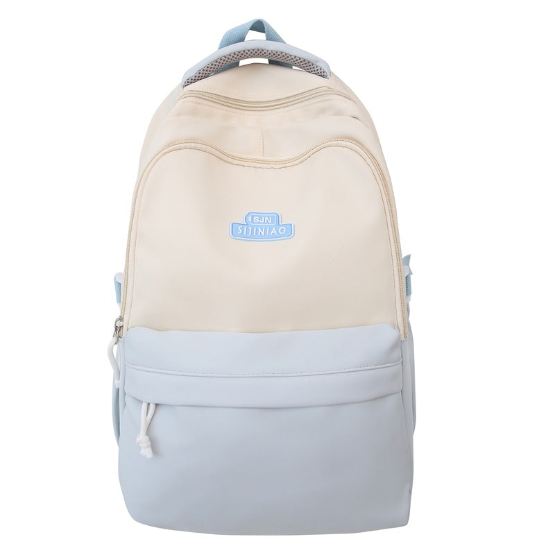 New schoolbag women's Korean version backpack campus style junior high school high school student schoolbag women's simple large-capacity backpack