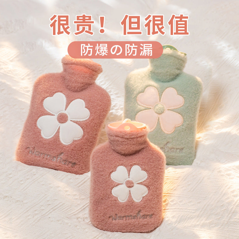 Hot water bottle filled with water and extra thick belly warmer hot water bottle hand warmer female student belly warmer cute stuffed large and small sizes