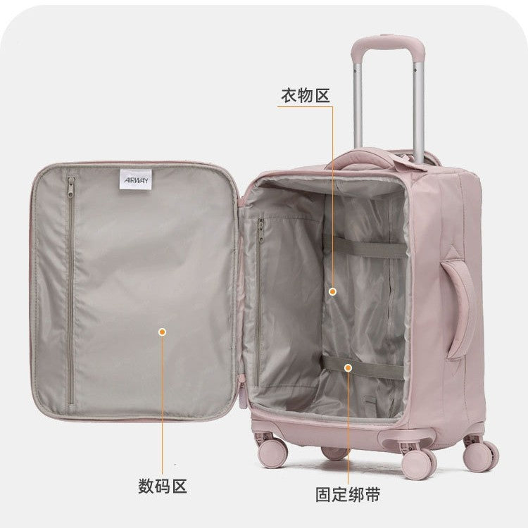 2025 Aviation Certified Ultra Light Cloth Box 20 Inch Boarding Luggage Women's Third District Expansion Business Travel Box Anti-splashing Soft Box