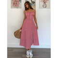 european and american cross-border new summer plaid cami dress - hot girl style