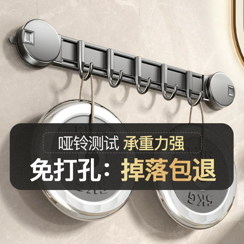 Suction cup hook sticky hook strong load-bearing adhesive storage rack hook wall hanging no punching bathroom door hanging clothes handy gadget