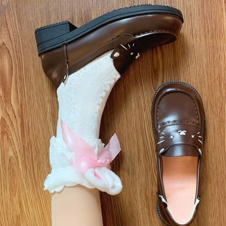 School campus style with jkeasiest for matchcute uniform student shoes small leather shoes women's campus style popular casual mary jane shoes