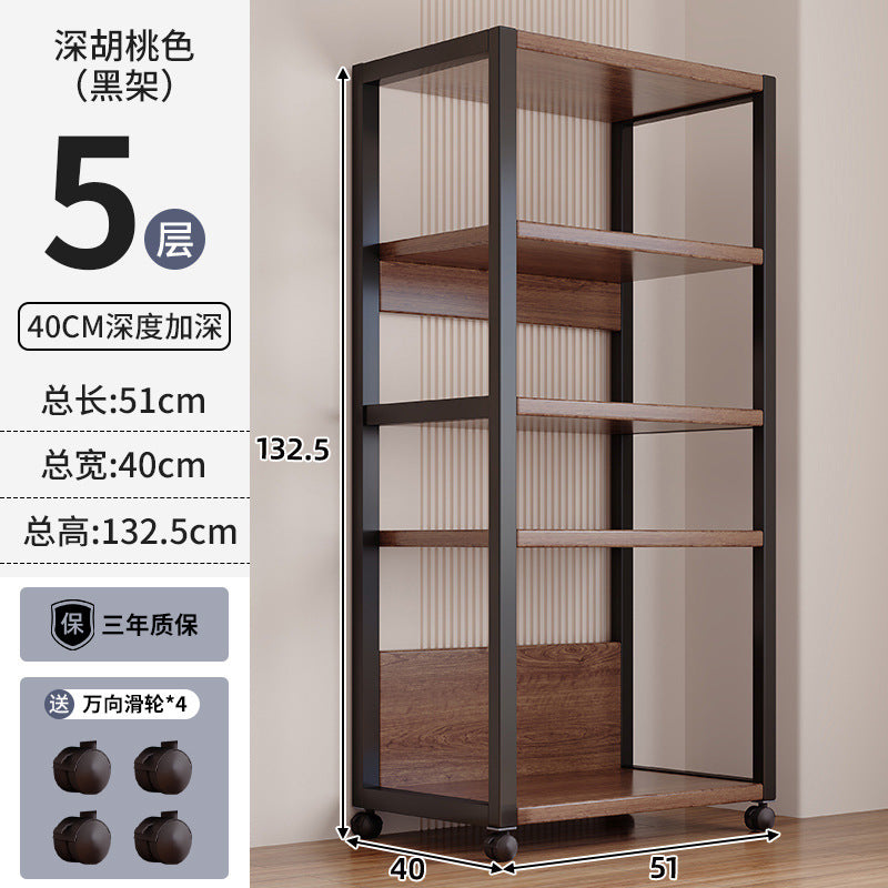 Shelf Shelf Floor-to-ceiling movable multi-layer household living room display rack Supermarket warehouse Balcony storage rack