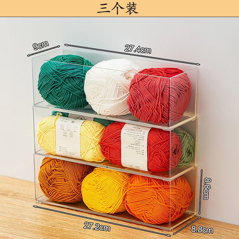 Hand woven thread DIY material tool box Household wall hanging wool ball wool ball storage box Cotton thread storage box
