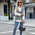 Fashion cross-border export  independent station new arrivalvest retro twist pullover shirt v-neck sleeveless sweater for women