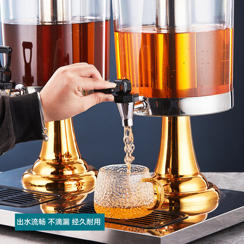 Hot and cold tripod, hotel commercial beverage bucket Stainless steel visual beverage machine Juicer faucet, juice tripod