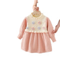 Girls' knit dress - new autumn/winter  collection - bow detail christmas dress - children's dress