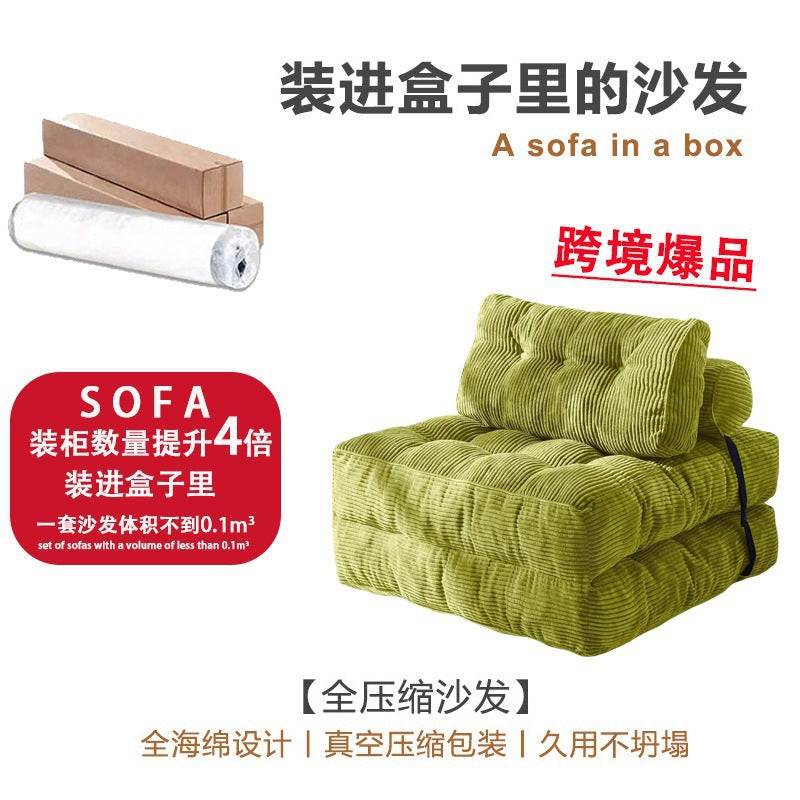 Compression vacuum lazy sofa fabric foldable normcore modern for home living room sofa bed
