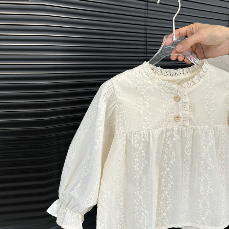 Forest style children's clothing girl spring & fallnew arrival shirt shirt kids stylelong sleevesfashiontops baby girl spring & fall clothing