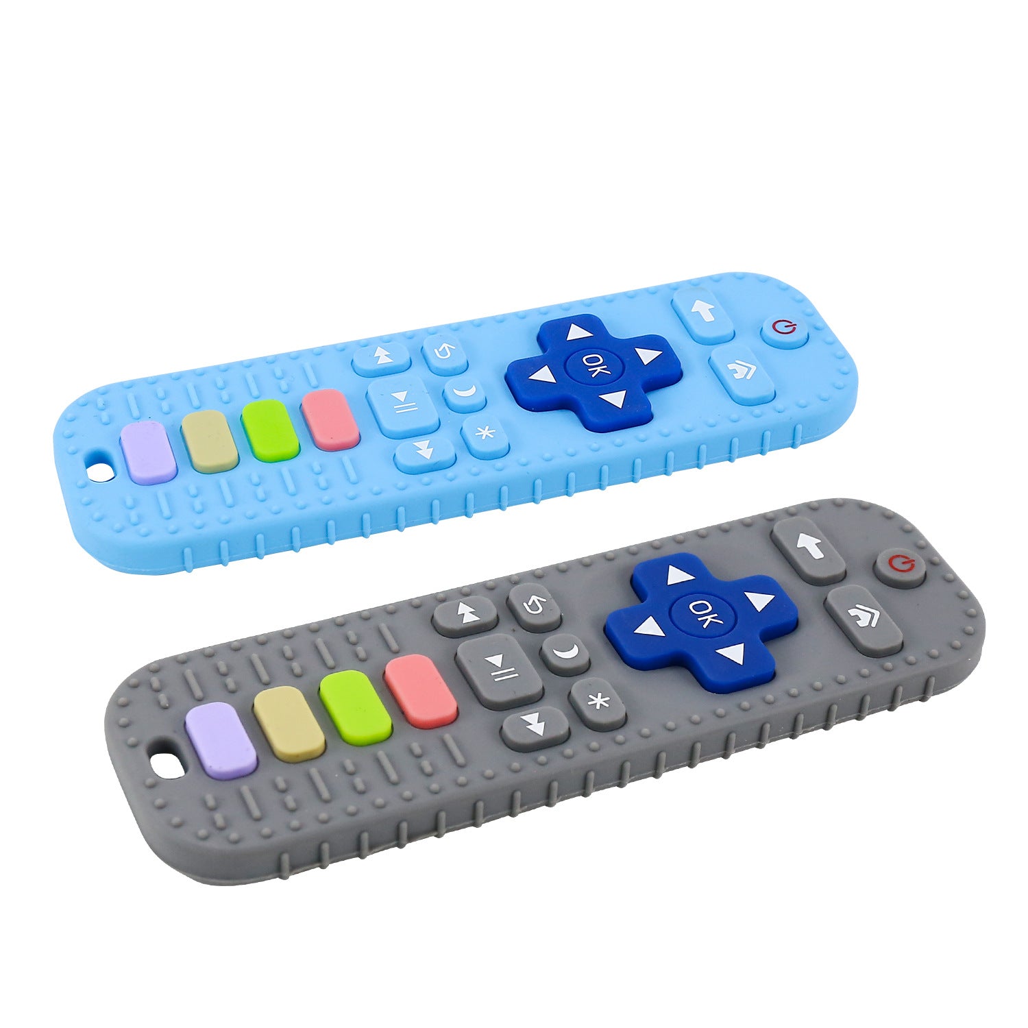 explosive product simulation button remote control baby toothpaste baby anti-eating hand grinding teeth food grade silicone toothpaste