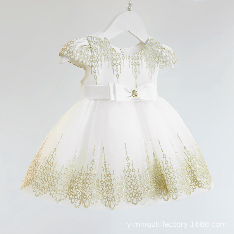Kids dress skirt personalized kids baby first birthday flower girl baby birthday style princess skirt girls' skirt