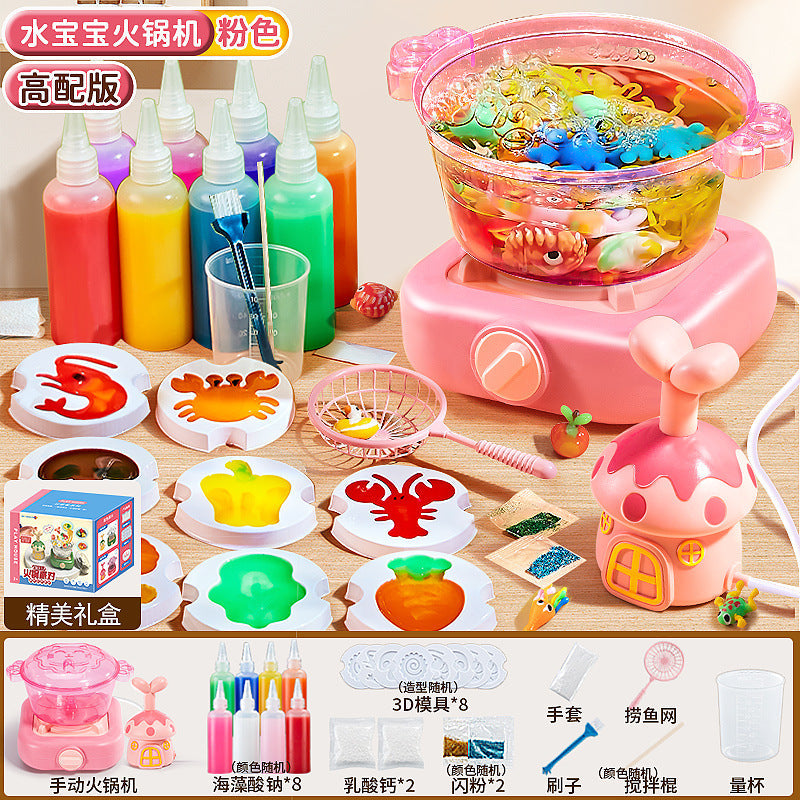 Mushroom water baby children DIY handmade magic water elf kitchen toy puzzle boy girl birthday gift