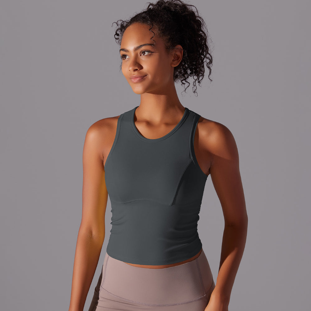 tight sports beautiful back topsall-in-one coasters yoga clothes naked running training quick-drying fitness vest