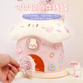 Trendy cartoon rabbit piggy bank - cute kids' creative house design, large capacity, easy access