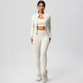 new cloud-like outdoor casual fitness activewear set - quick-dry compression running training yoga suit (3-piece)