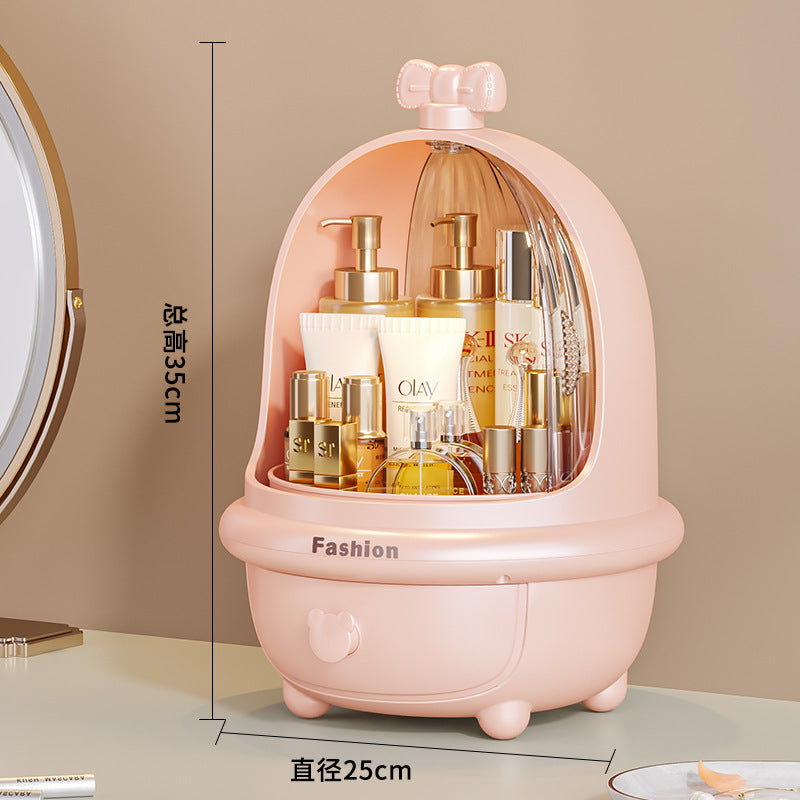 Cosmetics storage box Multi-layer dormitory desktop Simple large-capacity dresser Plastic skin care product finishing rack