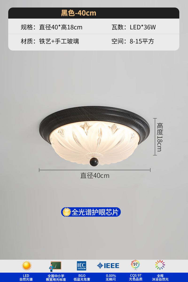 American rural ceiling light balcony aisle light entrance corridor entrance light simple pastoral wrought iron led ceiling light