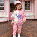 Kids' hoodie set, cross-border hot-selling cartoon animal print girls' fashion hooded sweatshirt and sweatpants set