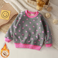 Autumn/winter kids' fleece-lined sweatshirt - warm, thickened base layer for boys and girls - korean style long sleeve pullover - wholesale