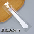 Large double-ended long pole brush, tongue-shaped white