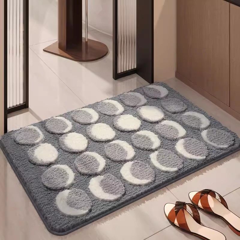 Bathroom absorbent mat, bathroom floor mat, for home door entrance non-slip foot mat, toilet bathroom quick-drying carpet door mat