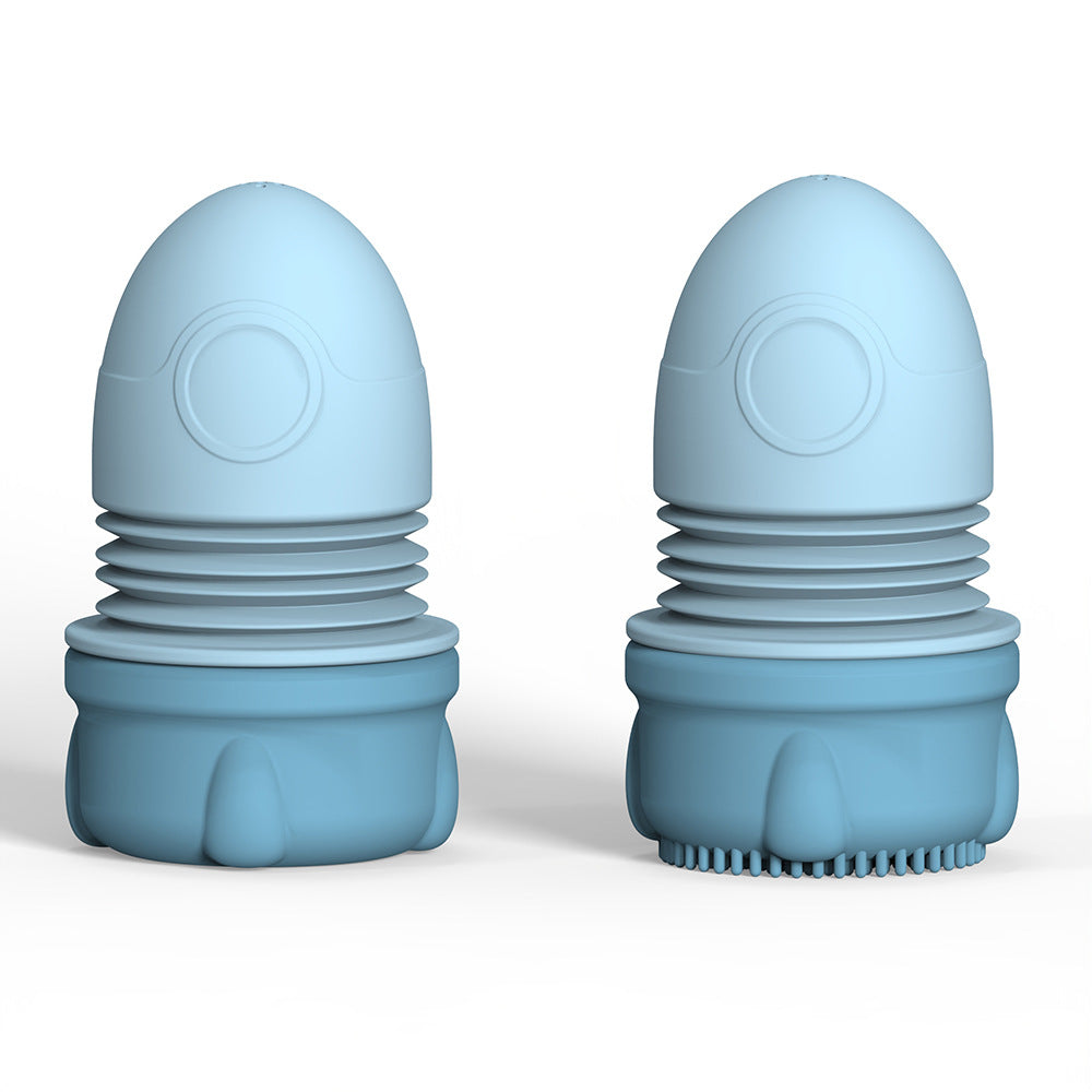 Cross-border new baby bath silicone toys children's bath cute rocket toys creative water toys