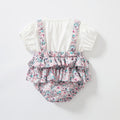 Baby clothes summer floral girl's romper short sleeve cotton bodysuit pure cotton one-piece triangle romper