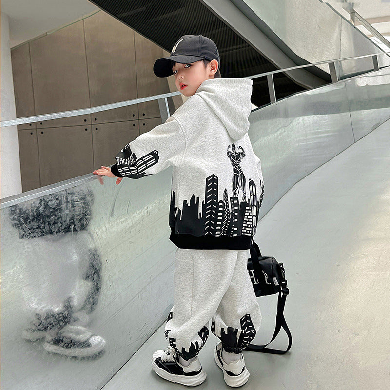 Autumn suitnew arrivalk-style medium david sweatshirt cool and stylish boy spring & fall style long sleeves cool clothes