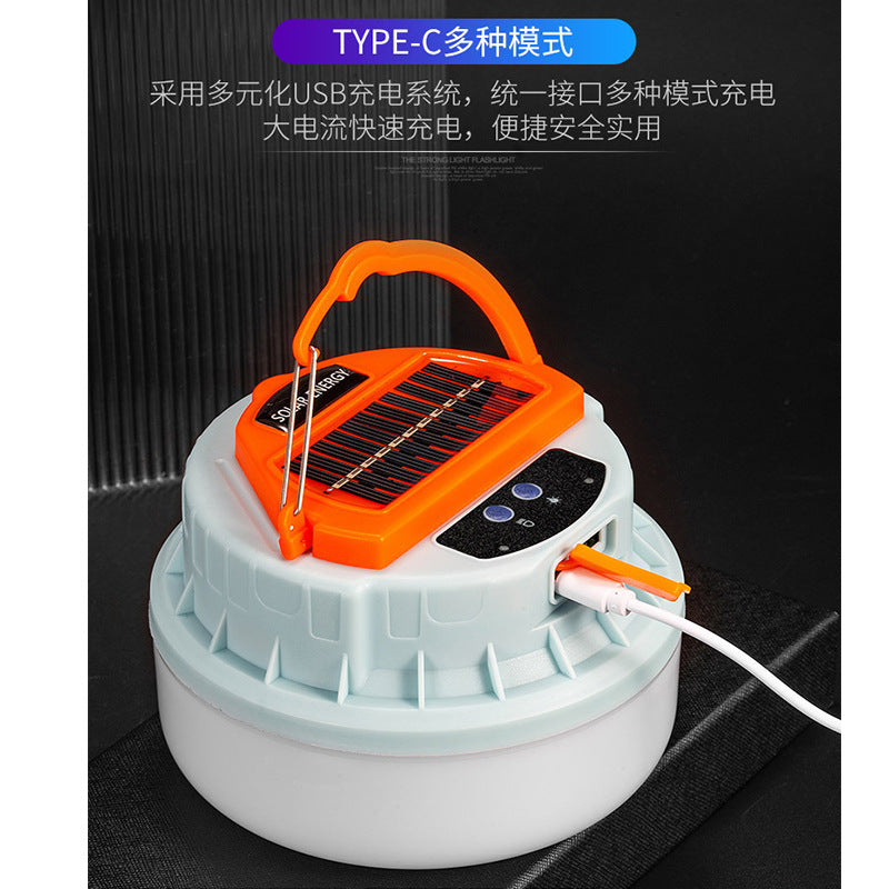 Cross-border new LED bulb light, solar charging lighting, emergency light with Bluetooth audio outdoor camping light