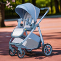Tianrui baby stroller can sit or lie down, high view foldable lightweight baby stroller, two-way push stroller