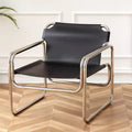Used designer saddle leather casual chair living room balcony light luxury backrest recliner minimalist modern single sofa chair