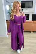 new cross-border fashion: women's long-sleeved tank top, longline jacket, and wide-leg tie-waist pants three-piece set for the us and european markets