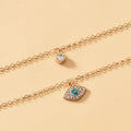 Wholesale alloy devil's eye pendant necklace - european & american retro multi-layer necklace for women - cross-border premium fashion street style jewelry