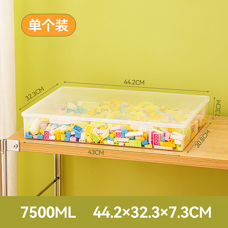 Plastic box with lid Rectangle Lego building block storage Organizing box Children's toys Transparent plastic storage box