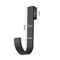 Wholesale storage rack hooks kitchen hanging rack j-shaped hook solid space aluminum nail-free hook movable card hook accessories