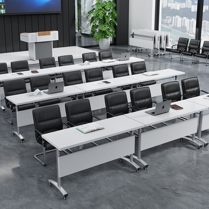 Saint li folding training table and chair mechanism desk and chair movable table foldable conference table retractable long strip