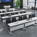 Saint li folding training table and chair mechanism desk and chair movable table foldable conference table retractable long strip