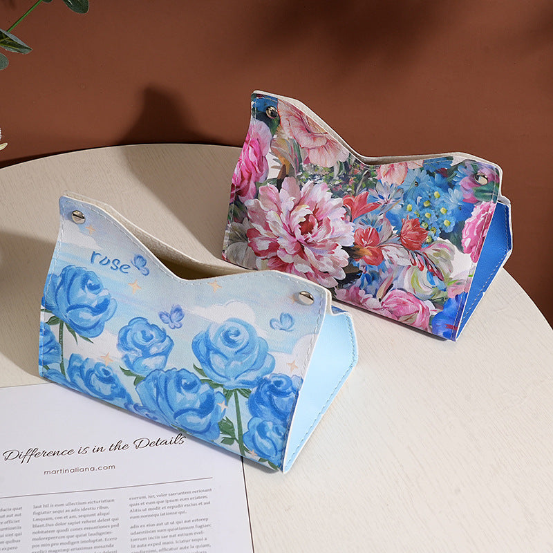 ins high-value tissue box, living room paper box, home creative dining table paper box, leather napkin paper box, car