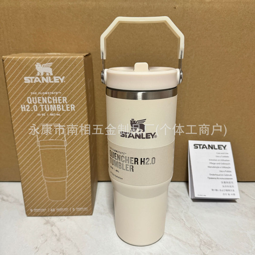 Stanley insulated straw cup - 304 stainless steel portable tumbler for outdoor, car, and sports use