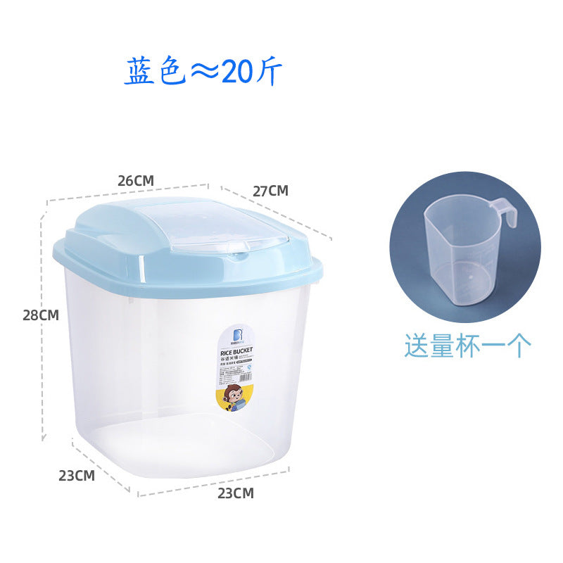 Grains storage rice bucket 25kg household sealed rice bucket box insect-proof and moisture-proof food grade 10kg rice bucket