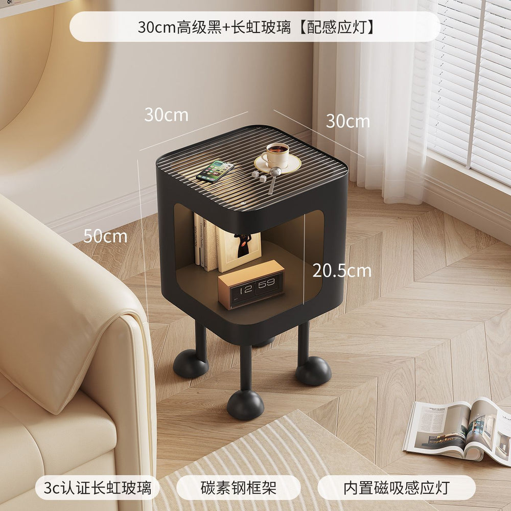 Creative metal ornaments side table cream bedroom living room casual bedside table storage rack sofa coffee table floor storage