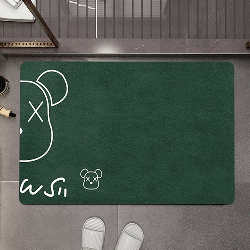 Soft diatom mud floor mat, bathroom bathroom door, water-absorbing non-slip foot pad, household door mat, toilet foot pad