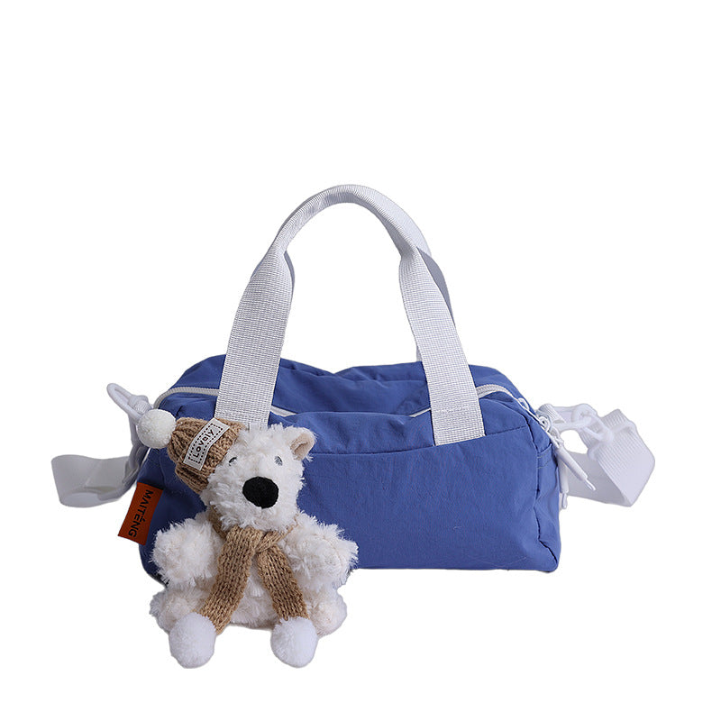 Foreign trade Japanese light casual nylon cloth portable small bag women's 2025 new shoulder messenger bag bowling bag