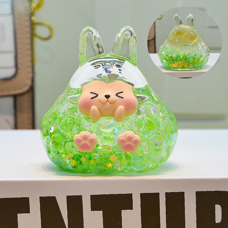 oversized three-dimensional quicksand KIKI shopping mall blind box figure desktop ornament car pendant DIY jewelry accessories