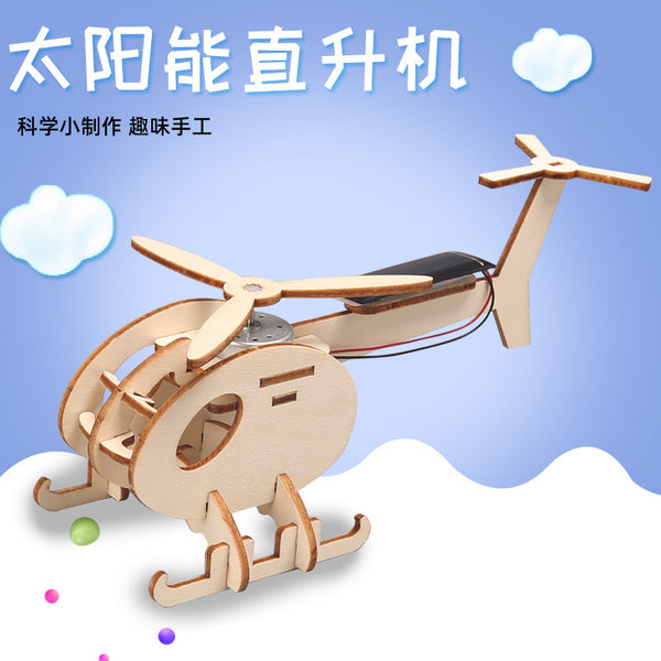Handmade DIY Aircraft Solar Powered Helicopter Technology Small Production Steam Science Experimental Science and Education Toys
