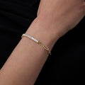 European and american popular paper clip splicing rectangular zircon bracelet for women cross-border e-commerce popular crystal birthstone bracelet