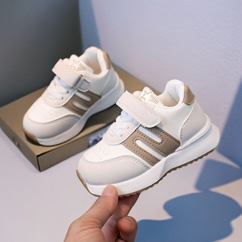 Dropshipping  spring leather waterproof kids' argan shoes, elementary school shoes, boys' baby athletic running shoes