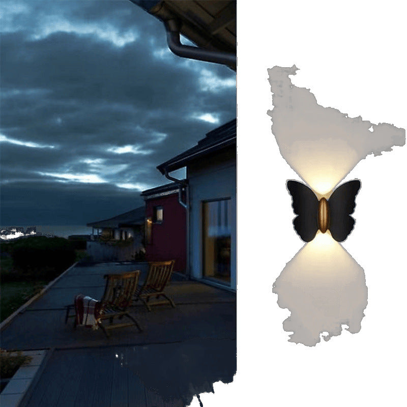 Waterproof wall lamp patio outdoor butterfly aisle wall lamp simple staircase modern balcony corridor living room indoor bedroom