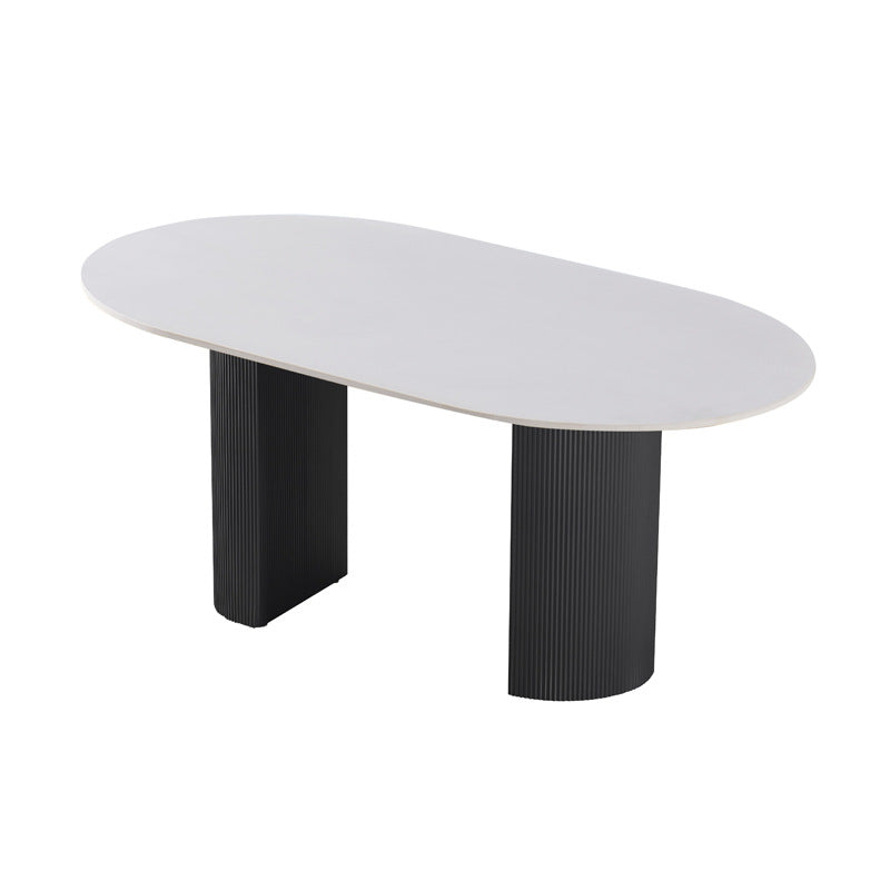 Semi-circular rock slab italian all-in-one high-end for homeaccessible luxury dining table manufacturer wholesale modern casualfor home dining table